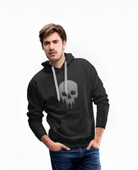 Exclusive Wuzaan Skull Hoodie, Black Hoodie printed with White Skull for Boys, Men, Males