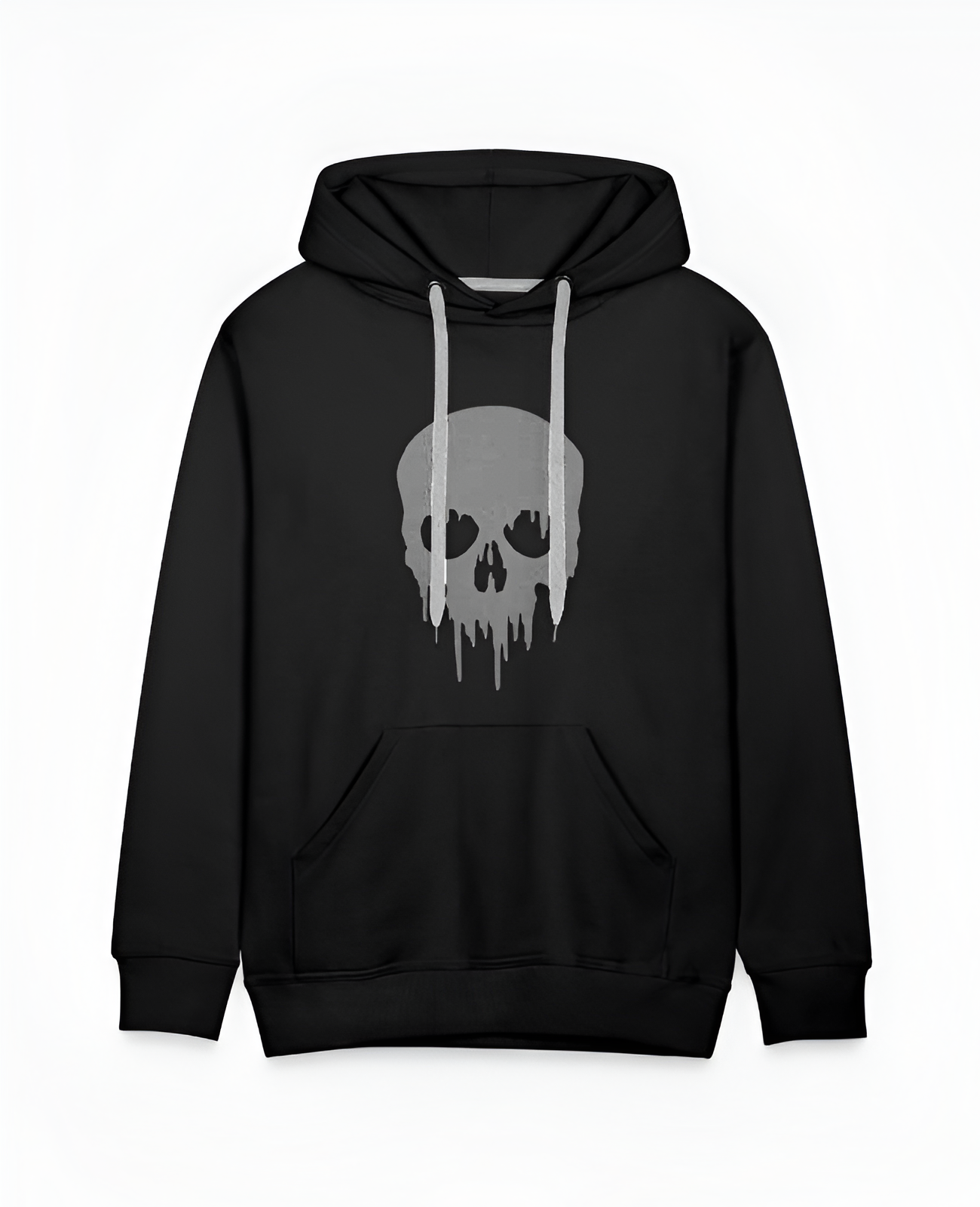 Exclusive Wuzaan Skull Hoodie, Black Hoodie printed with White Skull for Boys, Men, Males